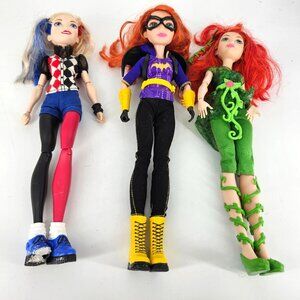 DC Comic Hero Girl Action Figure Doll 12" Harley Quinn Batgirl Poison Ivy Lot 3